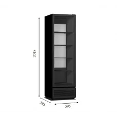 Холодильный шкаф, витрина со стеклянной дверью CRYSTAL Amazon 400 Economy